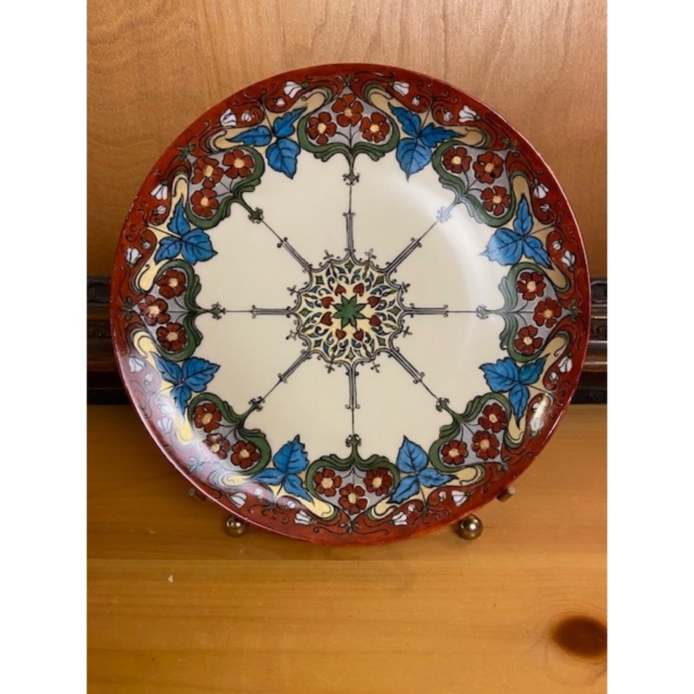 Haviland & Co. France Antique Art Nouveau Floral Porcelain Cabinet Plate 8.75 In